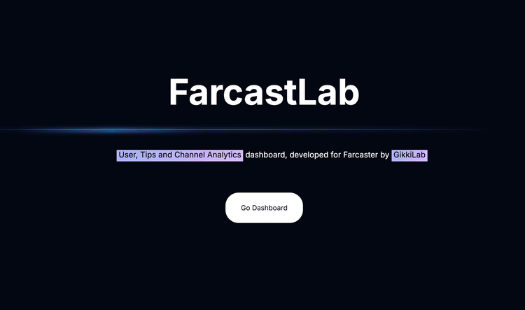 Farcastlab dashboard