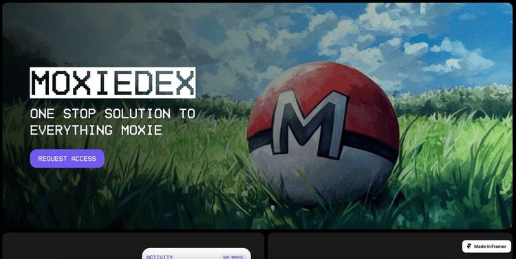 MoxieDex dashboard