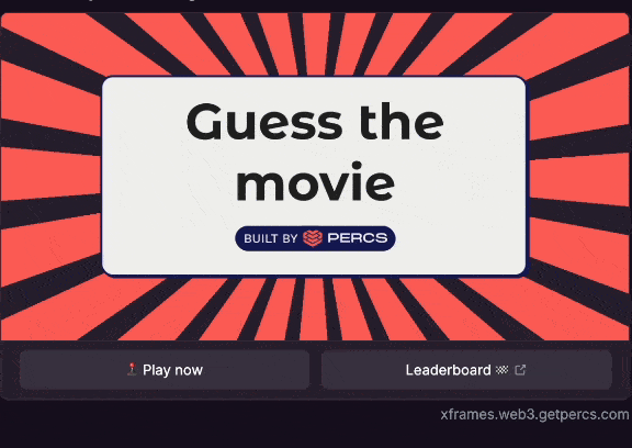 Percs Movie Guess dashboard