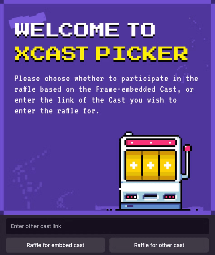 XCast Picker dashboard